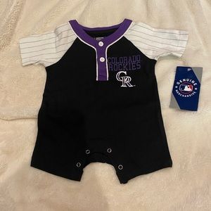MLB Colorado Rockies Baseball Newborn Baby Infant Onesie Outfit Sz 0-3 Mos NWT